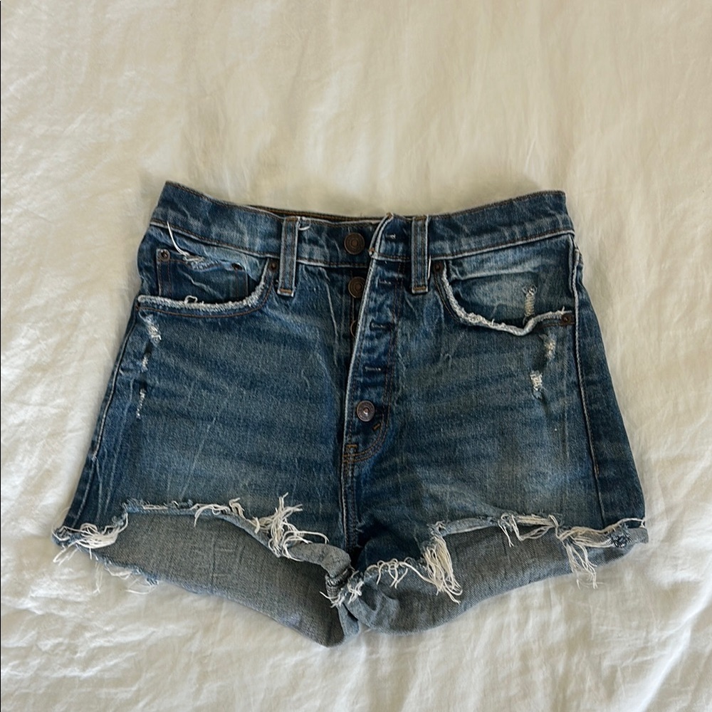 High rise mom short Denim Distressed Women's Shorts